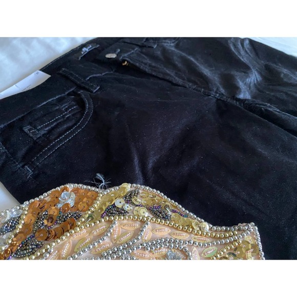 7ForAllMankind Velvet Ankle Skinny 31 Black Super Soft & Sexy! Rtl $189 - Picture 4 of 10